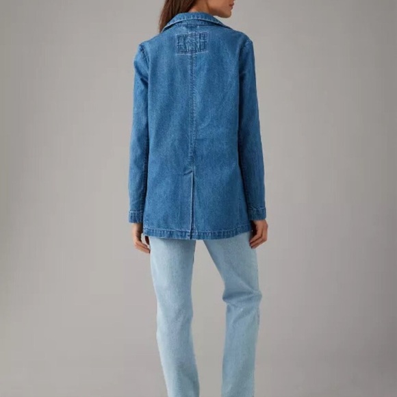 Oversized Denim Blazer - Picture 3 of 6